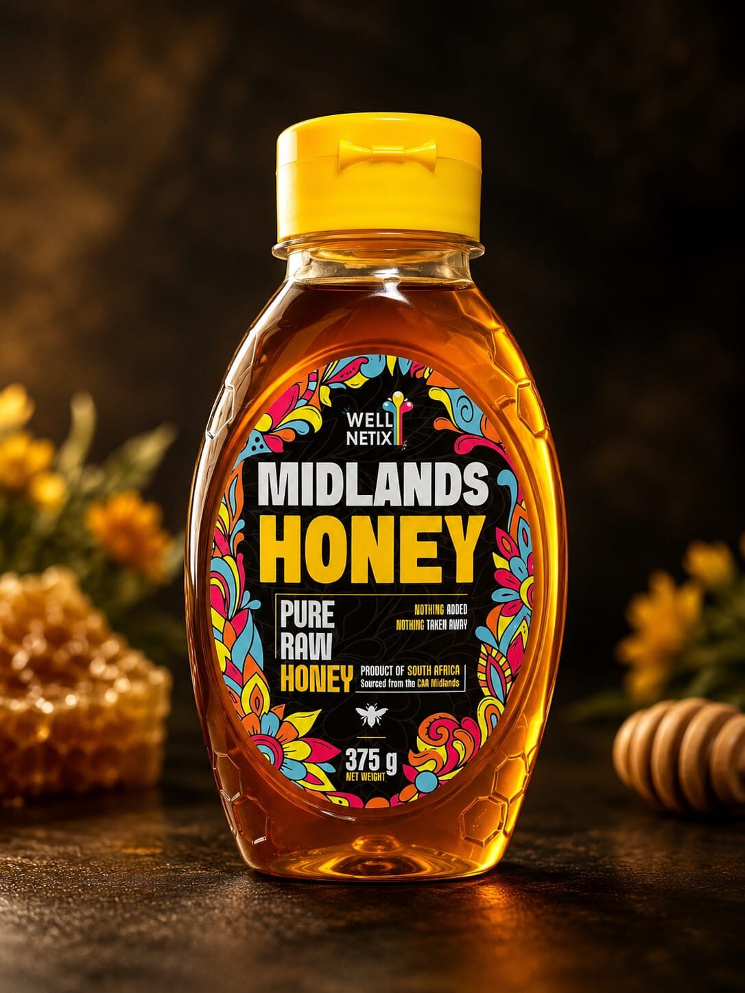 Wellnetix Midlands Honey — Pure Raw Real Honey, sourced from the KZN Midlands